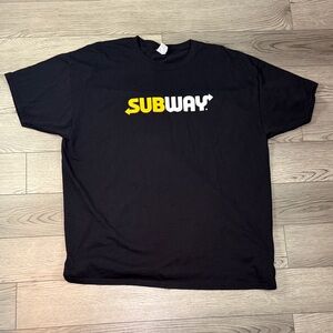 Subway Men's Black T-Shirt XXL or XL